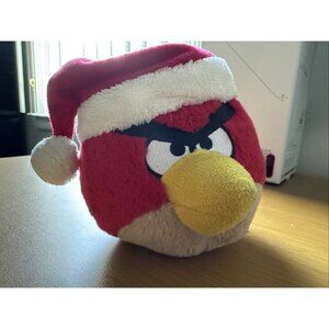 Angry Birds Christmas Holiday Red Bird with Santa Hat Plush Toy - Rovio Sega